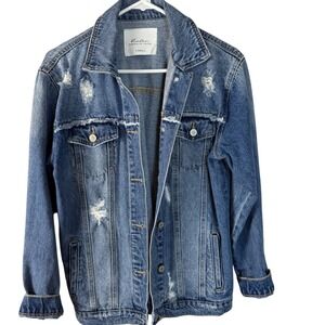 KanCan Distressed Denim Jacket Exclusive‎ to Maurices - Women's XS